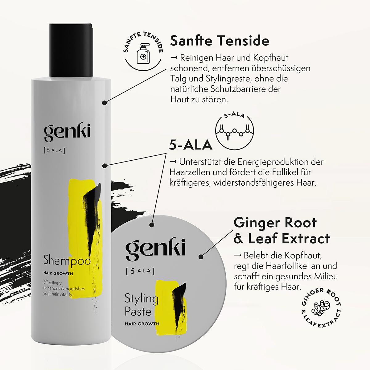 Hair Growth Shampoo und Styling Paste Set