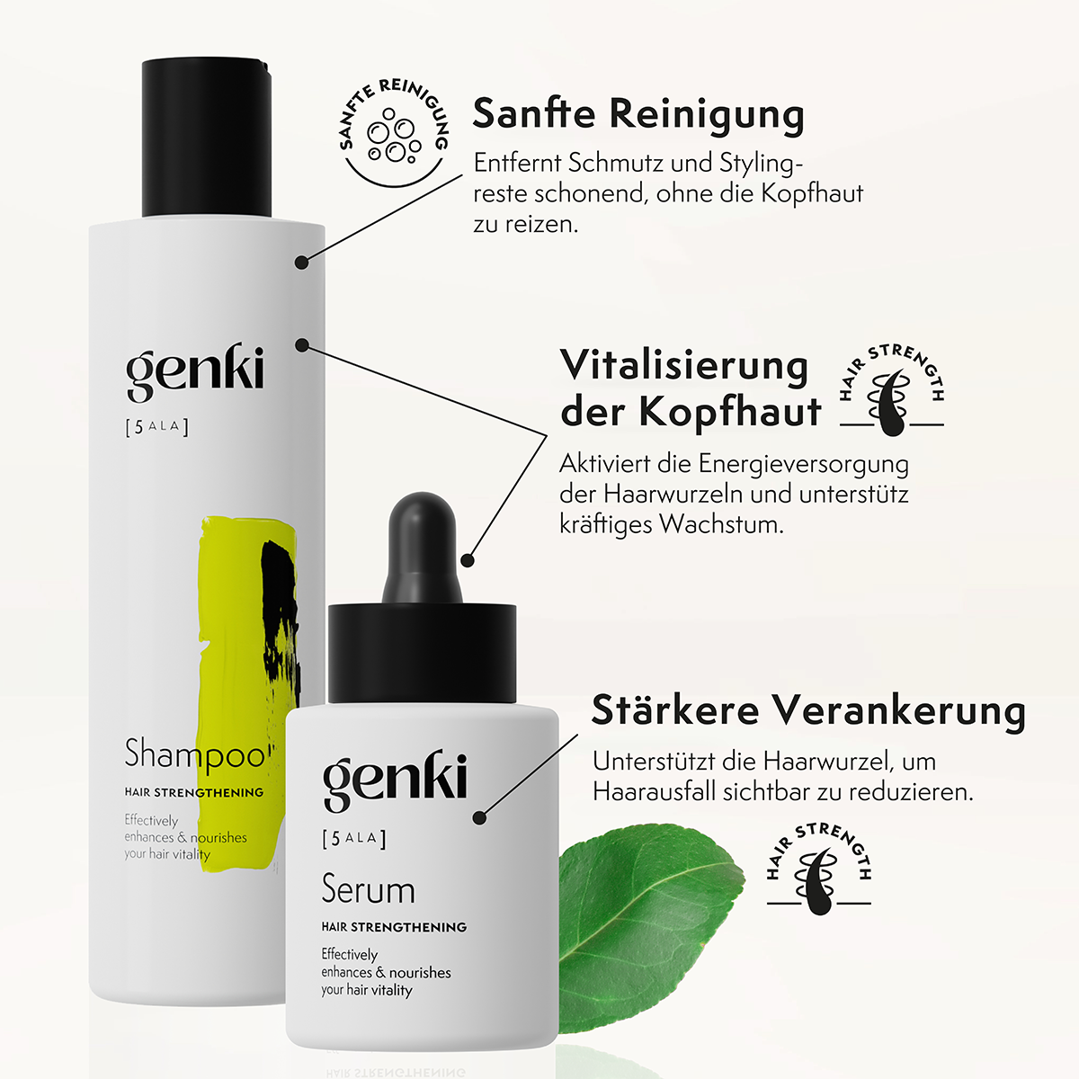 Hair Strengthening Shampoo und Serum
