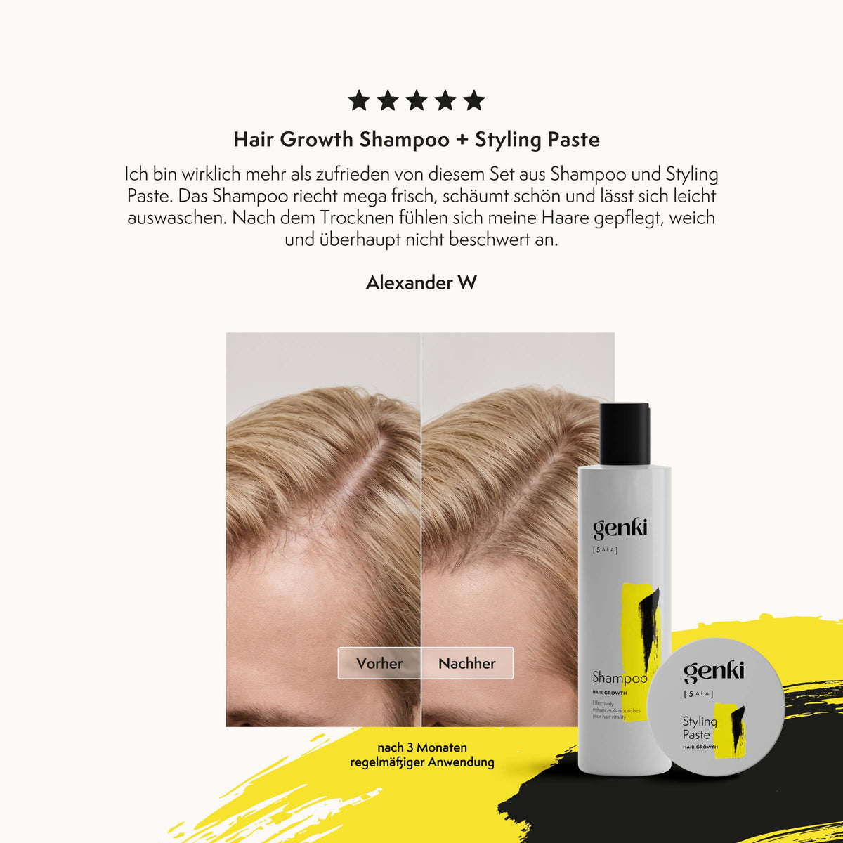 Hair Growth Shampoo und Styling Paste Set
